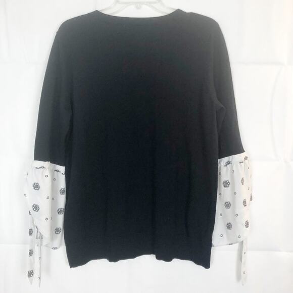 LOFT Sweater Womens Large Cotton Stretch Breathable Dark Boho Chic Fairygoth - Picture 6 of 10